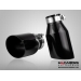 FIAT 500 Custom Gloss Black Exhaust Tips by MADNESS (2) - Gloss Black -  2.5" ID